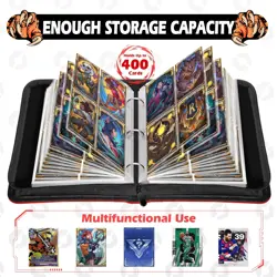Card Binder 4 Pocket Gifts for Boys Girls, Waterproof 400 Pockets Card Holder... - Image 3