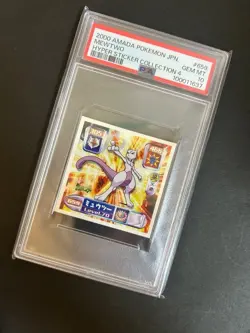 Pokemon Card Amada Hyper Sticker Collection Mewtwo PSA10 - Image 3