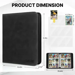 Trading Card Binder, 9 Pocket Card Collection Binder for 900 Cards, Premium C... - Image 3