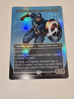 Captain America, Super-Soldier (Borderless) (0352) Marvel Super Heroes Foil - Image 1