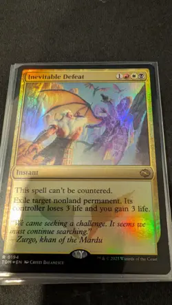 Inevitable Defeat, FOIL, Tarkir Dragonstorm, Pack Fresh - Image 1