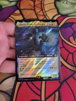 Liberty Prime, Recharged (Extended Art) (Surge Foil) Fallout MTG NM - Image 1
