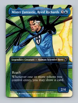 Mister Fantastic, Reed Richards (Borderless) Marvel Super Heroes Non-Foil MTG NM - Image 1