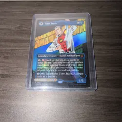 Tony Stark The Invincible Iron Man (0392) - Foil - Borderless M MTG Marvel - Image 2