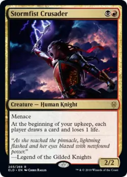 x1 Stormfist Crusader R MTG Throne of Eldraine M/NM, English - Image 1