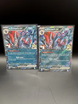 Nintendo N's Zoroark ex 098/159 Journey Together Holo Pokemon TCG 2-Card Lot - Image 1