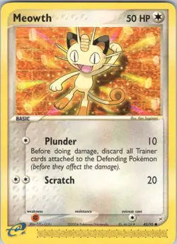 Meowth #42/95 (LP) Team Magma vs Team Aqua MA Pokemon - Image 1