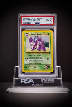 2000 Pokemon Gym Challenge Giovanni's Nidorino #45/132 PSA 10 GEM MINT - Image 1