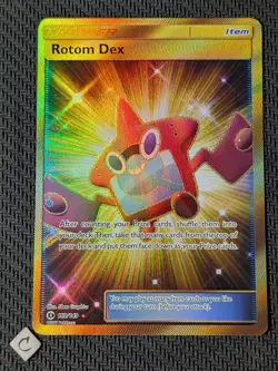 Rotom Dex 159/149 - Sun Moon Base Gold Secret Rare Pokemon TCG NM - Image 1