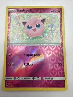 NM Jigglypuff 41/68 Hidden Fates Reverse Common Pokemon Card - Image 1