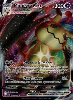 Mimikyu VMAX 069/172 Holo VMAX Rare Brilliant Stars Pokemon Holo Near Mint - Image 1