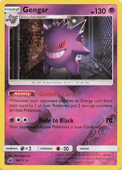 Gengar - Pokemon Reverse Holo Holo Rare 2017 Crimson Invasion 38/111 NM - Image 1