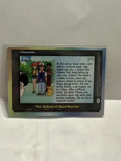 1999 Topps Pokemon Holo Foil EP9 The School of Hard Knocks Blue Logo MP - Image 2