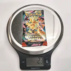 Heavy 23g Pokemon Ascended Heroes Booster Pack Factory Sealed (D=1g Scale) TCG - Image 1