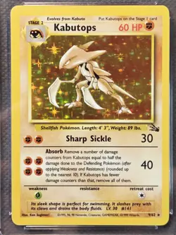 Kabutops 9/62 Fossil Holo Rare WoTC Pokemon 1999 CGC 8.5 NM/Mint - Image 3