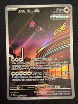 Pokemon Iron Jugulis 216/182 Illustration Rare Paradox Rift Pokemon Near Mint - Image 1