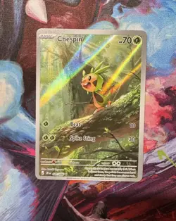 Pokemon TCG Chespin 87/86 Illustration Rare ME04: Chaos Rising Full Art - Image 1