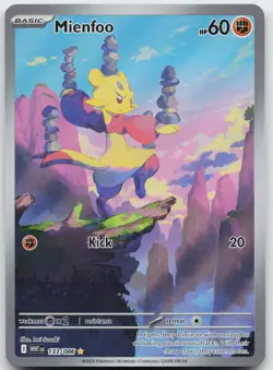 Mienfoo 133/086 Illustration Rare White Flare Pokemon Holo Near Mint - Image 1