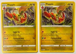 2 Pokemon TCG Black Star Promo - Flapple - Holo - SWSH189 - NM - Image 1