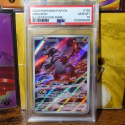 Groudon 199/182 PSA 10 Paradox Rift Illustration Rare Pokemon Card Graded - Image 1