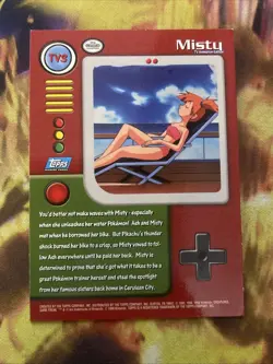 Pokemon Tcg Misty TV3 1999 Topps TV Animation Blue Label Logo Pokemon ~holo~ - Image 2