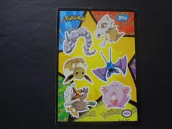 1999 Topps Pokemon the First Movie Onix Eevee Chansey + Sticker Blue Logo Chase - Image 1