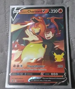 Pokemon TCG Lance's Charizard V SWSH133 Celebrations Black Star Promo - NM - Image 1
