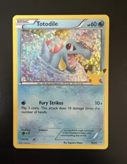 Pokemon TCG McDonald's 25th Anniversary Totodile 018/025 Holo Promo - Image 1