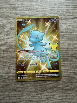 POKEMON CELEBRATIONS 25th ANNIVERSARY GOLD MEW FULL ART 025/025 NM/Mint - Image 1