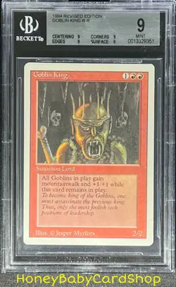 MTG 3rd Edition Revised 1994 Goblin King BGS 9.0Q (Quad) Mint Old School 93/94 - Image 1