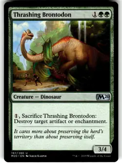 Thrashing Brontodon Core Set 2020 Regular MTG - Image 1