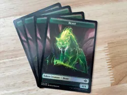 4x x4 MTG Squirrel / Beast Token FOIL NM/M Modern Horizons 2 #011/021 & #009/021 - Image 2