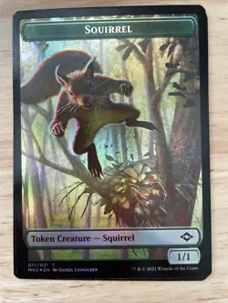 4x x4 MTG Squirrel / Beast Token FOIL NM/M Modern Horizons 2 #011/021 & #009/021 - Image 3