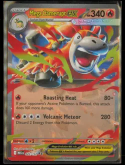 MEGA CAMERUPT EX 022/132 DOUBLE RARE MEGA EVOLUTION POKEMON HOLO NM - Image 1