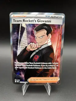Pokemon TCG Team Rocket's Giovanni SIR 225/182 Destined Rivals Near Mint NM - Image 1