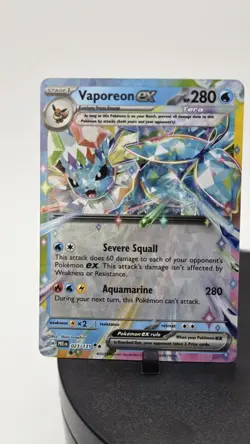 Vaporeon ex 023/131 Pokemon TCG S&V Prismatic Evolutions Double Rare - Image 1