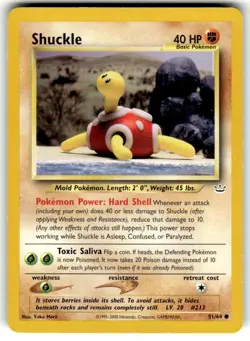 Shuckle 51/64 Common Neo Revelation Pokemon Unlimited Lightly Played - Image 1