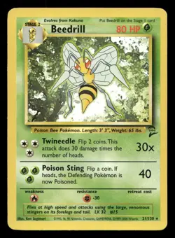 Beedrill 21/130 Base Set 2 LP Pokemon - Image 1