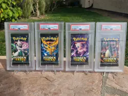 Pokemon Hidden Fates Booster Pack Art Set SEQUENTIAL Shiny Mew Charizard PSA 10 - Image 1