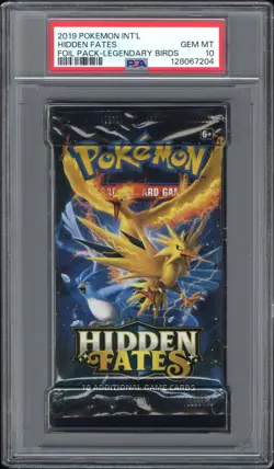 Pokemon Hidden Fates Booster Pack Art Set SEQUENTIAL Shiny Mew Charizard PSA 10 - Image 4