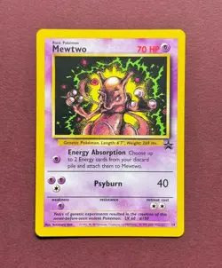 Pokemon 2000 Black Star Promo #14 Mewtwo, Wizards of the Coast TCG Vintage NM - Image 1