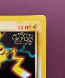 Pokemon 1999 Black Star Promo #4 Pikachu, WB Movie Gold Stamp WOTC Vintage NM - Image 4