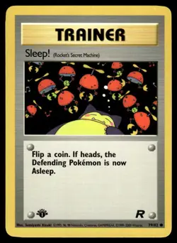 Pokemon TCG Team Rocket 1st Edition #79/82 Sleep! LP+ - Image 1