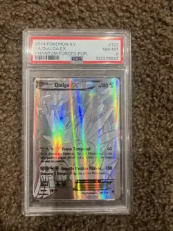 The Pokemon Company 2014 XY Phantom Forces Dialga EX 122 PSA 8 Full Art Holo PT - Image 1