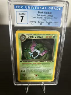 Dark Golbat 7/82 1st Edition SWIRL Team Rocket CGC Graded 7 Pokemon Subgrades - Image 4