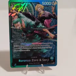 Bandai One Piece Card Game Roronoa Zoro & Sanji Leader Holo ST12-001 5000 - Image 1