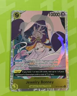 One Piece TCG Jewelry Bonney OP13-108 SR Foil Carrying On His Will NM EN - Image 1
