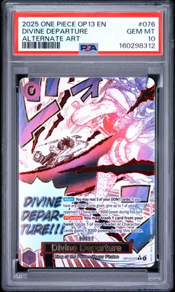 Carrying On His Will #OP13-076 Divine Departure (Alternate Art) PSA 10 - Image 1