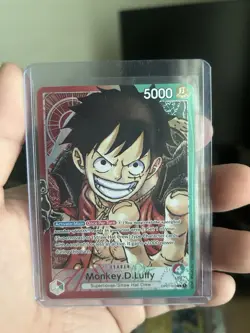 PRE-ERRATA One Piece OP01-003 Monkey D Luffy Alternate Art Leader Mint - Image 1