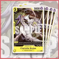 ONE PIECE TCG: Charlotte Brulee ST20-003 x4 YELLOW Starter Deck Katakuri - Image 1